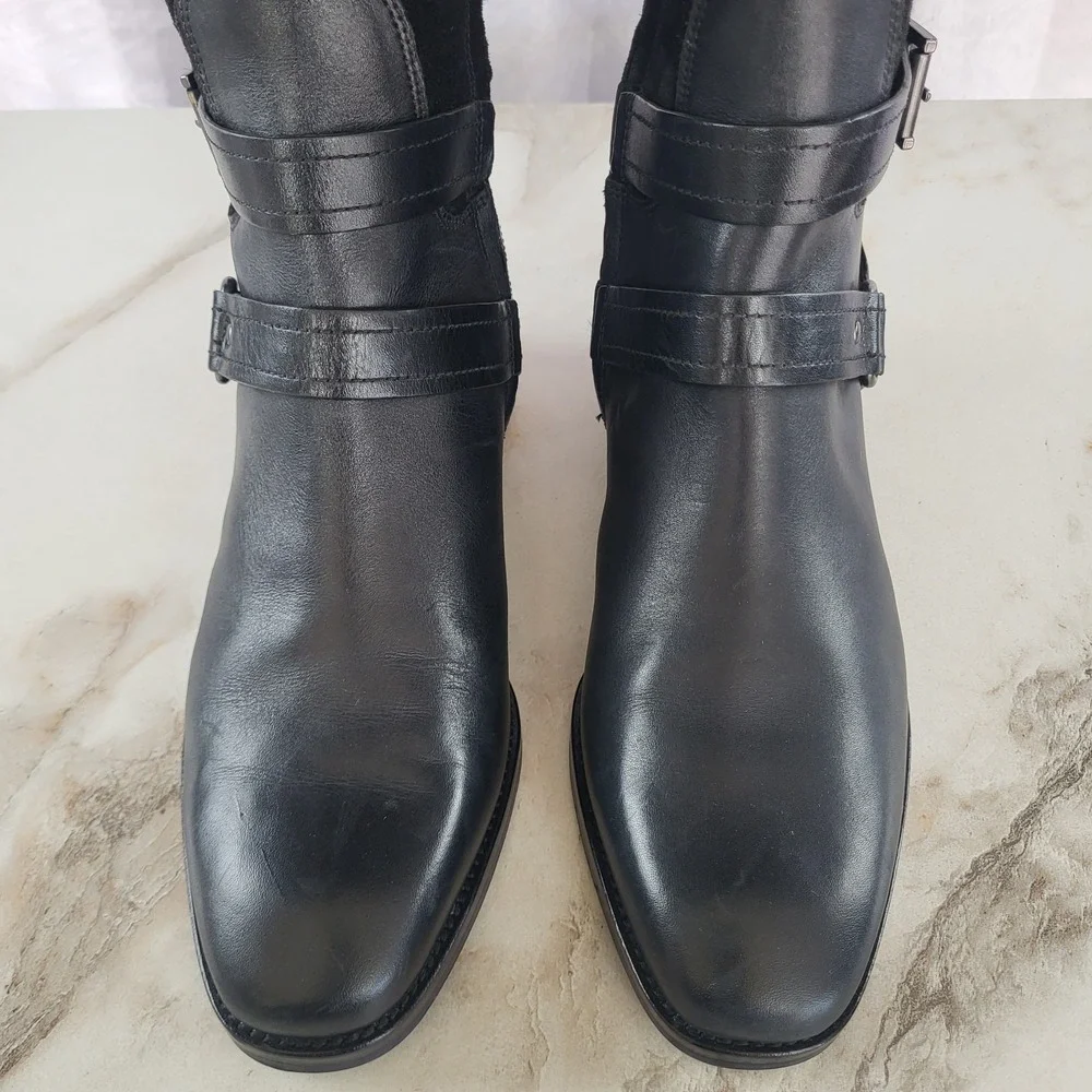 Joan David Size 9 M Dazadarah Knee High Black Tall Boots